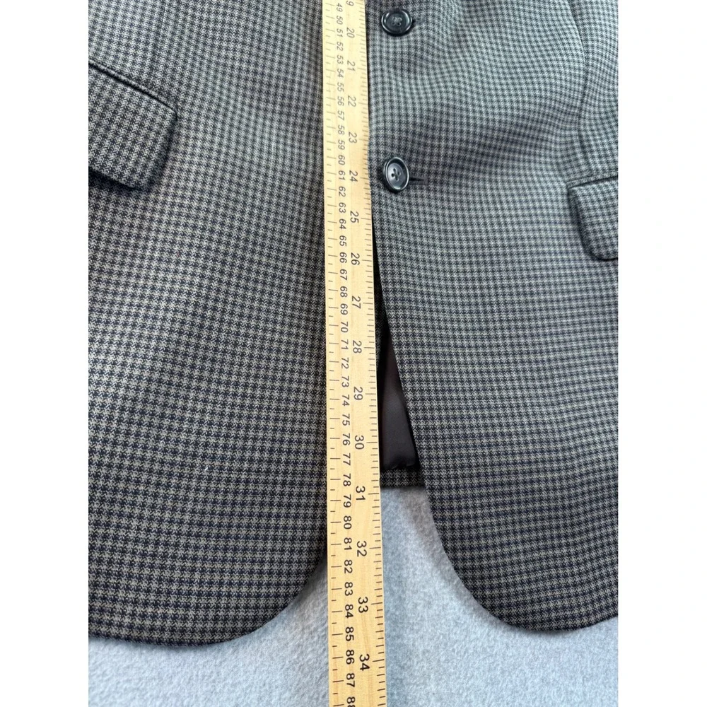 Jos. A. Bank Traveler's Collection 44R Wool Sport Coat Tailored Fit Houndstooth
